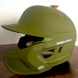 Rawlings Mat Army Green MACH Series Helmet wz Adjustable Extension Cflap guard